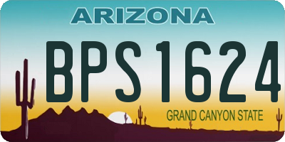 AZ license plate BPS1624