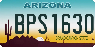 AZ license plate BPS1630