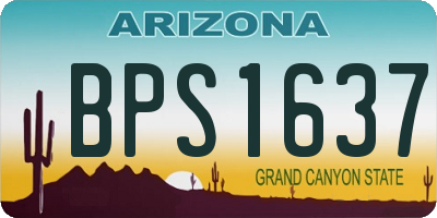 AZ license plate BPS1637