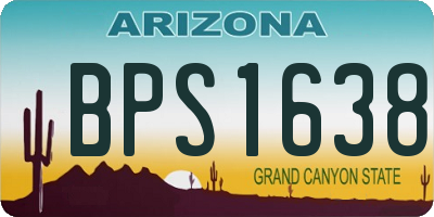 AZ license plate BPS1638