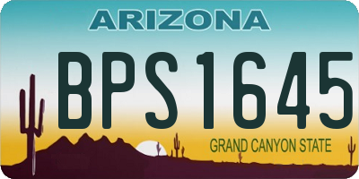 AZ license plate BPS1645