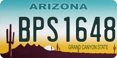 AZ license plate BPS1648