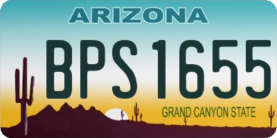 AZ license plate BPS1655