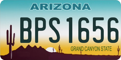 AZ license plate BPS1656