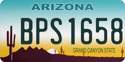 AZ license plate BPS1658