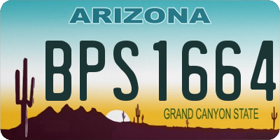 AZ license plate BPS1664