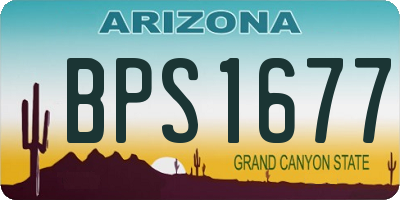 AZ license plate BPS1677