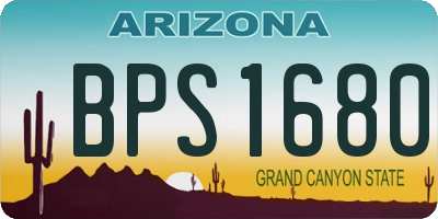 AZ license plate BPS1680