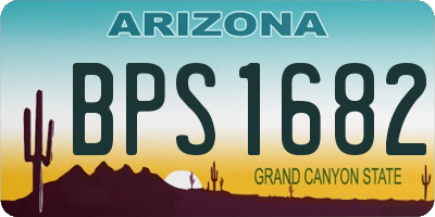 AZ license plate BPS1682