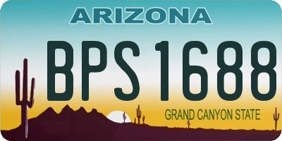 AZ license plate BPS1688