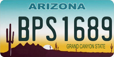 AZ license plate BPS1689