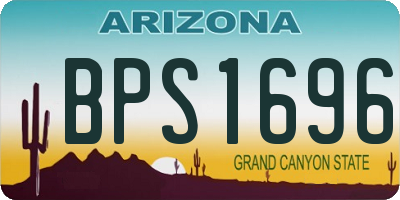 AZ license plate BPS1696