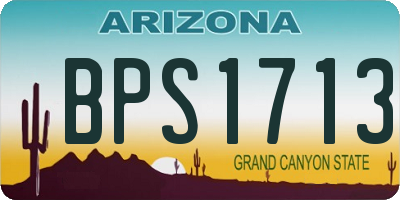 AZ license plate BPS1713