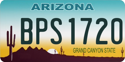 AZ license plate BPS1720