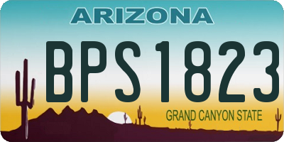 AZ license plate BPS1823