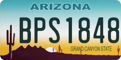 AZ license plate BPS1848