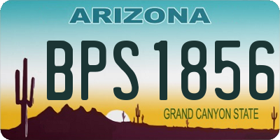 AZ license plate BPS1856