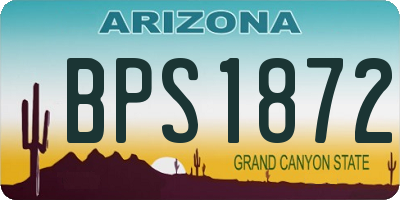 AZ license plate BPS1872