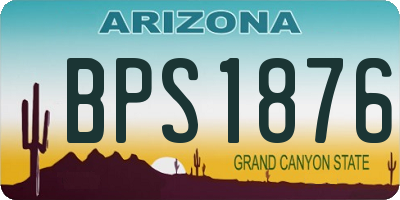 AZ license plate BPS1876