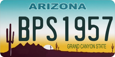 AZ license plate BPS1957