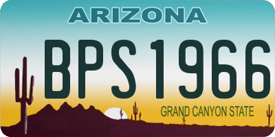 AZ license plate BPS1966