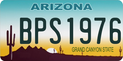 AZ license plate BPS1976