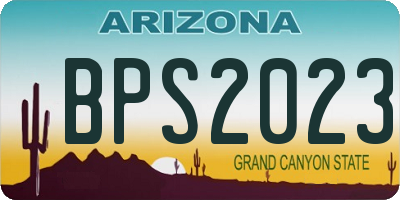 AZ license plate BPS2023