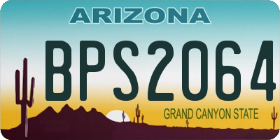 AZ license plate BPS2064