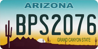 AZ license plate BPS2076