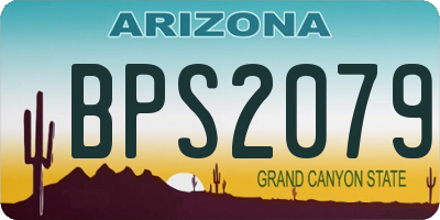 AZ license plate BPS2079