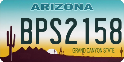 AZ license plate BPS2158