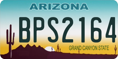 AZ license plate BPS2164