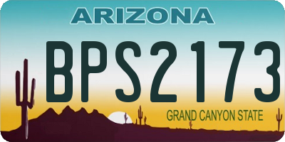 AZ license plate BPS2173