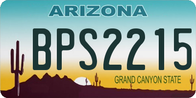 AZ license plate BPS2215