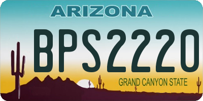 AZ license plate BPS2220
