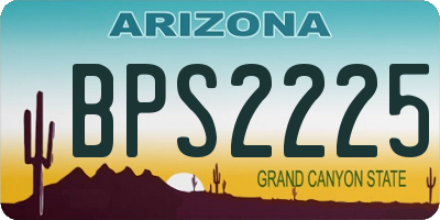 AZ license plate BPS2225