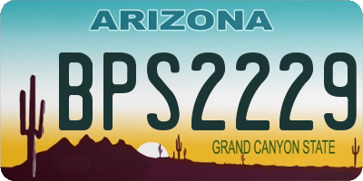 AZ license plate BPS2229