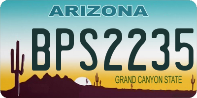 AZ license plate BPS2235