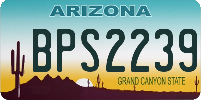 AZ license plate BPS2239