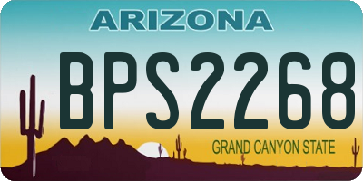 AZ license plate BPS2268