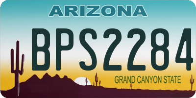 AZ license plate BPS2284