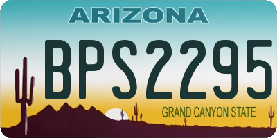 AZ license plate BPS2295