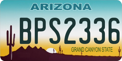 AZ license plate BPS2336