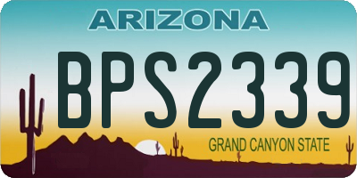 AZ license plate BPS2339
