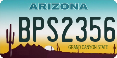 AZ license plate BPS2356