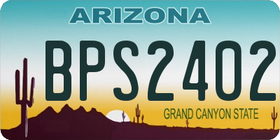 AZ license plate BPS2402