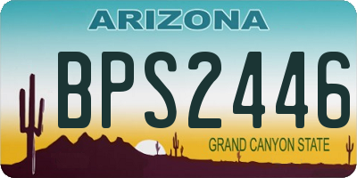 AZ license plate BPS2446