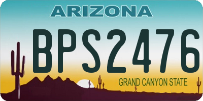 AZ license plate BPS2476