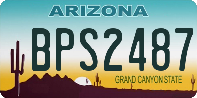 AZ license plate BPS2487