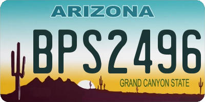 AZ license plate BPS2496
